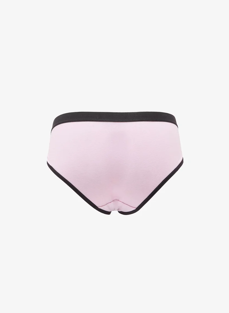 Ginger  3PC Contrast Trim Detail Full Brief for Women | Best Price UAE